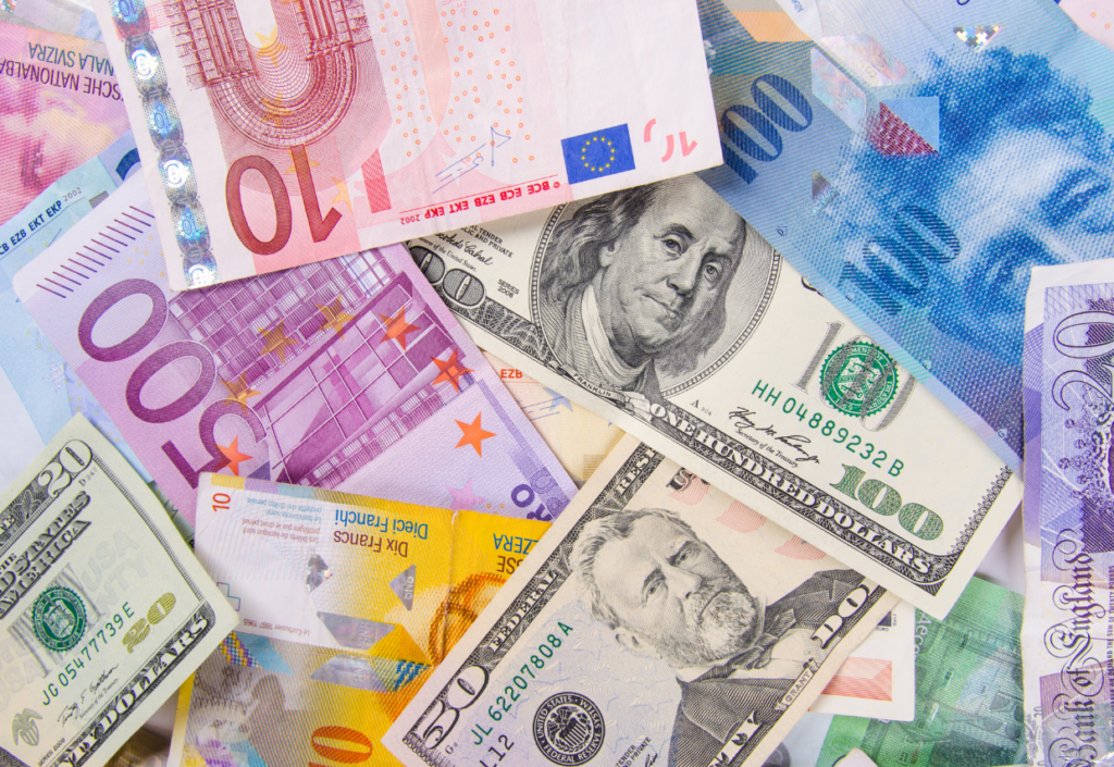 Different types of currency notes